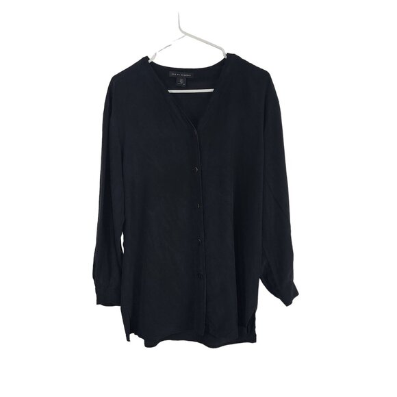 Silk By Request Tops - Silk By Request Womens Black Button-Up Blouse Size S 100% Silk